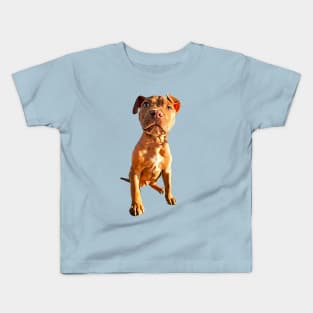 Pitbull Dog Art Kids T-Shirt